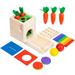 1 Set of Object Permanence Box Children Toys Wooden Drawer Box Kids Toys
