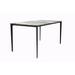 LeisureMod Avo 71" Rectangular Dining Table with Black Aluminum Legs - 28.7" H x 70.87" W x 31.49" D