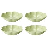 4pcs Flower Shaped Fruit Plate Snack Tray Salad Plate Snack Dish Nuts Tray