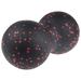 NUOLUX EPP Muscle Relaxation Dual Ball Peanut Massage Ball Yoga Fitness Lacrosse Ball for Home Office (Black Red)