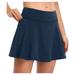 MSJUHEG Womens Dresses Blue Dress With Pockets Inner Skorts Tennis Elastic Shorts Women Sports Skirts Skirt Tennis Dress Navy L