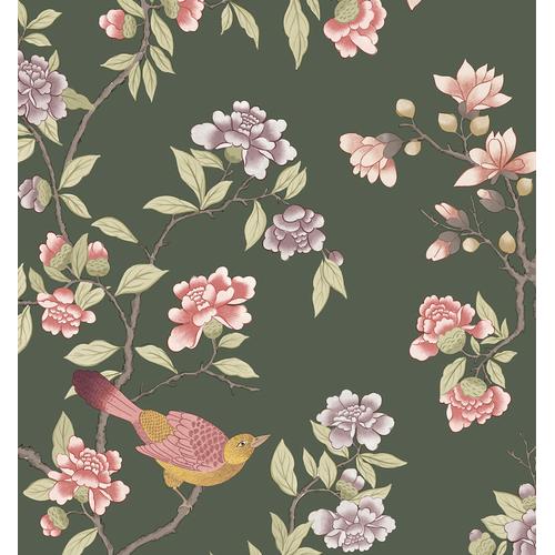 Little Greene 'Aderyn - Olive Colour' - Wallpaper