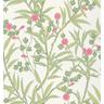 Little Greene 'Bamboo Floral - Mischief' - Green Wallpaper