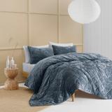 Beaute Living Diamond Velvet 3 Piece Quilt Set