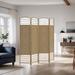 4 Panel Room Divider, Folding Privacy Screen, 5.6' Room Separator