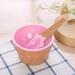 HANXIULIN Cartoon Candy Color Ice Cream Bowl With Spoon Kids Ice Cream Tool Ice-Cream Home Kitchen Supplies