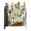 WOXINDA Colorful Garden And Metal Screen 3 Panel Flower Patio & Garden