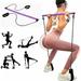 Pilates Bar Kit with Resistance Bands Multifunctional Yoga Pilates Bar with Heavy-Duty Metal Adjustment Buckle