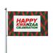 Happy Kwanzaa African Heritage Holiday Garden Flags 3 x 5 Foot Polyester Flag Double Sided Banner with Metal Grommets for Yard Home Decoration Patriotic Sports Events Parades