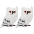 2pcs Owl Model Owl Decoration Owl Ornament Owl Cognitive Model Desktop Decor