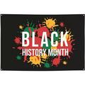 Black History Month 2024 Banner Poster Holiday Backdrop Large Background Decoration Home Decor for Party Welcome Banner Outdoor Sign/Flag for Garden/Yard/Lawn