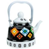 Enamel Ancient Bell Pot Portable Stove Water Pot Boiling Kettle Camping Stove Heating Water Kettle Office