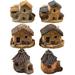 6 Pcs House Resin Ornaments Crafts Home Supplies Mini Decorative Microlandscape