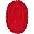 Jaipur Art And Craft Indian Handmade Natural Fiber Cotton Red Color Oval Area Rug for Indoor and Outdoor Rug Size - (10x14 Sq Feet) (120x168 Inches) (300x420 CM)