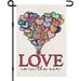 HGUAN Valentines Outdoor Heart Lock Garden Flag Double Sided 12 x 18 Inch Yard Flag Spring Seasonal Flag for Outdoor Holiday Decorations