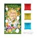 STARTIST Toss Game Banner Backdrop Carnival Activity Photo Props Party Supplies Bunny Toss Games Kids Throwing Banner for Easter Gifts B