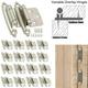 Lohoms Kitchen Cabinet Hinges 1/2 inch Overlay Self Closing Face Mount Hinges For Kitchen Cupboard Door With Screws 1 Pair(2pcs)