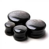 Natural Silver Obsidian Stone Saddle Plug