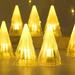 Riguas 6 Pcs Candle Night Lights Crystal Mini Christmas Lights LED Night Lamps Home Table Decor Christmas Tree Decoration Kids Friend Gift New Year Present