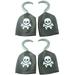 4 Pieces Pirate Hooks non-woven fabric Plastic Hook Pirate Accessory for Halloween Christmas Party