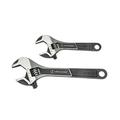 1 Pc Crescent Metric And Sae Wide Jaw Adjustable Wrench Set Assorted In. L 2 Pc