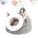 pet warm bed Mini Hamster Cotton Nest Hedgehog Plush Sleep Bed Winter Warm Pet Nest Pet Supplies (Grey)