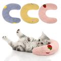 Topekada 3 Pcs Pet Calming Pillow U Shaped Neck Pillow for Dogs & Cats Washable Soft Fluffy Pillow Half Donut Cat Pillow for Cervical Protection Sleeping Improvement Joint Relief Heer