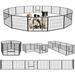 Walaf Bold Dog Playpen for Outdoor 16 Panels 24 /30 /40 Height Metal Puppy Dog Fence Indoor Outdoor Pet Exercise Pen for RV Camping Yard