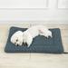 Washable Dog Bed Mat Dog Crate Pad Soft Fluffy Pet Kennel Beds Dog Sleeping Mattress Pet Day Accessories Puppy Day for Large Medium Small Dogs Dark Gray