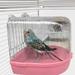 FITYLE Pet Bird Caged Bath Box Parrot Water Shower Cage Clear Small Bird Cage Easy to Install Birds Parrot Bath House for Budgerigar