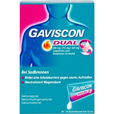 Gaviscon - Dual 500mg/213mg/325mg Suspens.im Beutel Sodbrennen 0.24 l