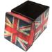 2 Count Flag Storage Box Kids Toys Stool for Storage Foldable Storage Bins Storage Ottomans for Living Room Child