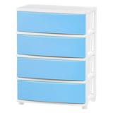 IRIS USA 4 Wide Plastic Drawer Storage with Casters