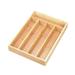 Kitchen Drawer Organizer Multi-grid Drawer Storage Box Silverware Organizer Bamboo Drawer Box