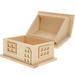 HOMEMAXS Multifunctional Pine Storage Box House-shaped Wooden Box Creative Piggy Bank Desktop Jewelry Box(Wood Color)