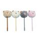 4 Pcs Cartoon Plush Bear Gel Pen 0.5mm Refill Cute Liquid Gel Pen for Kids Gift