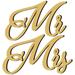 NUOLUX 1 Set Wedding Wooden Chair Letters Signs Chair Back Signs Mr and Mrs Chair Signs