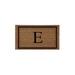 Evergreen Monogram Indoor Outdoor 100% Natural Coir Doormat 28 x 16 | Letter E