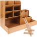 Desktop Pen Organizer Wooden Pen Case Wooden Pen Holder Desktop Stationery Case