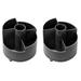 2PCS Desk Pencil Pen Holder 3 Slots 360-Degree Spinning Pencil Pen Desk Organizers for Office School Black