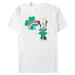 Men's Mad Engine White Mickey & Friends Minnie Rainbow Clover St. Paddy's Day Graphic T-Shirt