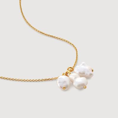 Gold One of a Kind Keshi Pearl Cluster Necklace Adjustable 41-46cm/16-18' Pearl
