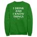 Men's Mad Engine Kelly Green Game of Thrones I Drink and Know Things St. Paddy's Day Graphic Fleece Sweatshirt