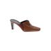 Sesto Meucci Mule/Clog: Brown Print Shoes - Women's Size 5 1/2 - Almond Toe