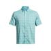 Under Armour Men's Drift Tide 2.0 Plaid Short Sleeve Shirt, Sky Blue SKU - 341222