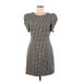 Amanda Uprichard Casual Dress: Gray Plaid Dresses - Women's Size Medium