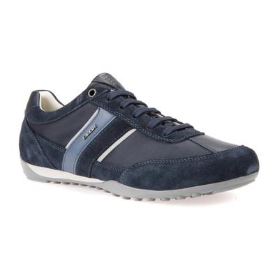 Sneaker GEOX "U WELLS C", Herren, Gr. 40, blau (navy), Veloursleder, Textil, Synthetik, casual, Schuhe, Freizeitschuh, H