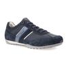 Sneaker GEOX "U WELLS C", Herren, Gr. 46, blau (navy), Veloursleder, Textil, Synthetik, casual, Schuhe, Casual Schuh, Schnürschuh mit Logoverzierung