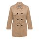 Trenchcoat ONLY CARMAKOMA "CARVALERIE TRENCHCOAT OTW" Gr. S (42/44), beige (ginger root) Damen Mäntel Übergangsmäntel