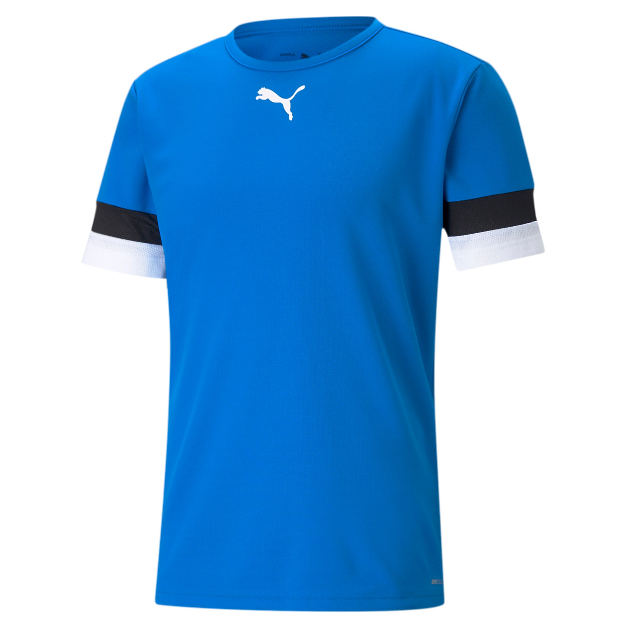 Trainingstop PUMA "TEAMRISE JERSEY", Herren, Gr. XL, bunt (electric blau lemonade, puma schwarz, puma weiß), Netz, Obermaterial: 100% Polyester, unifarben, regular fit normal, Rundhals, Tops, Regular Fit, für Sportmode und Fußballtraining
